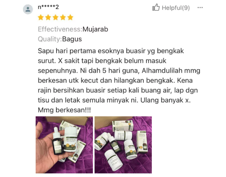 Review sebenar pengguna