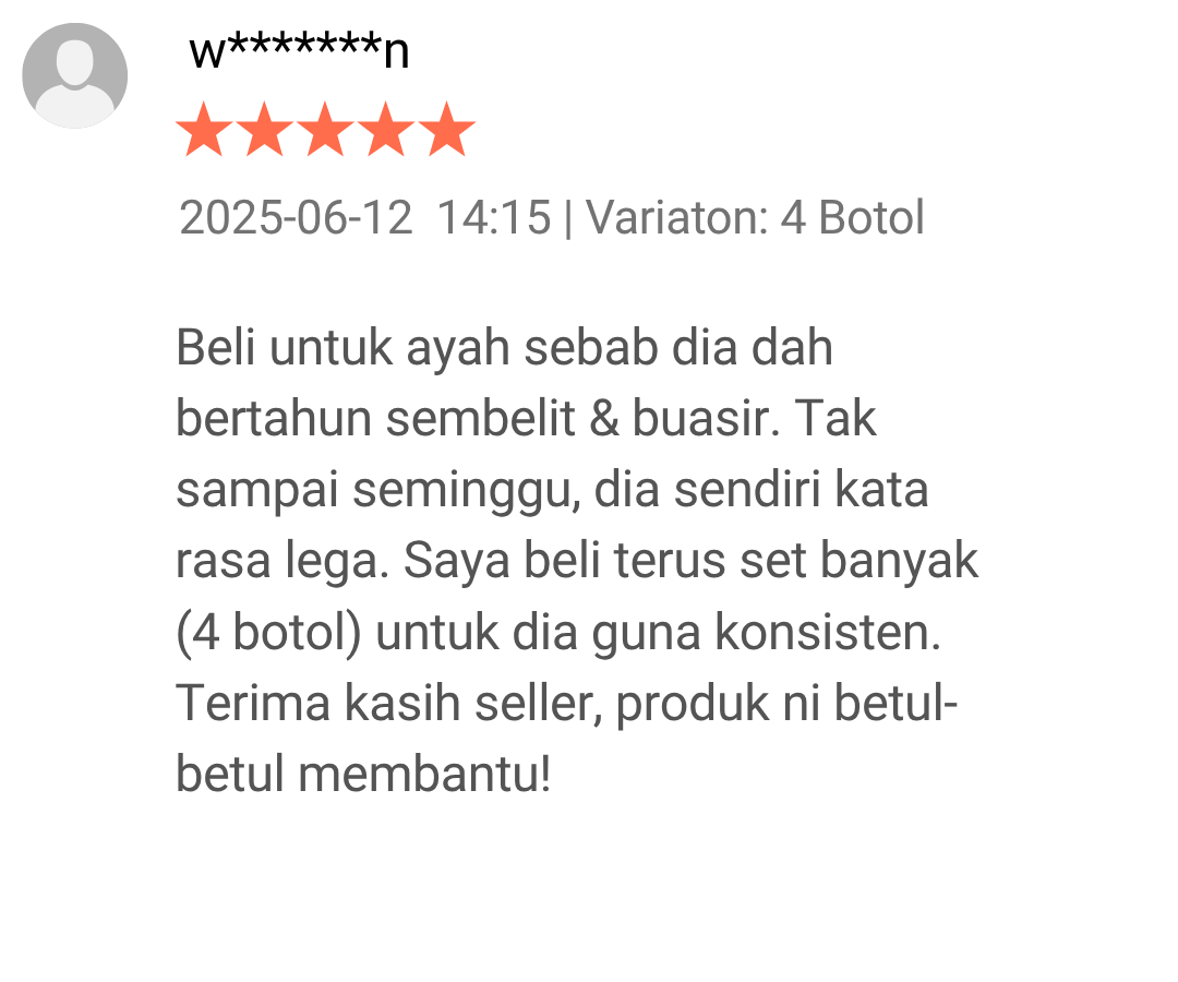 Review sebenar pengguna