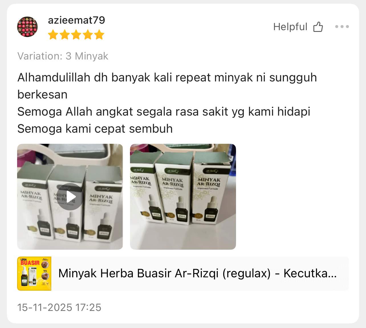 Review sebenar pengguna
