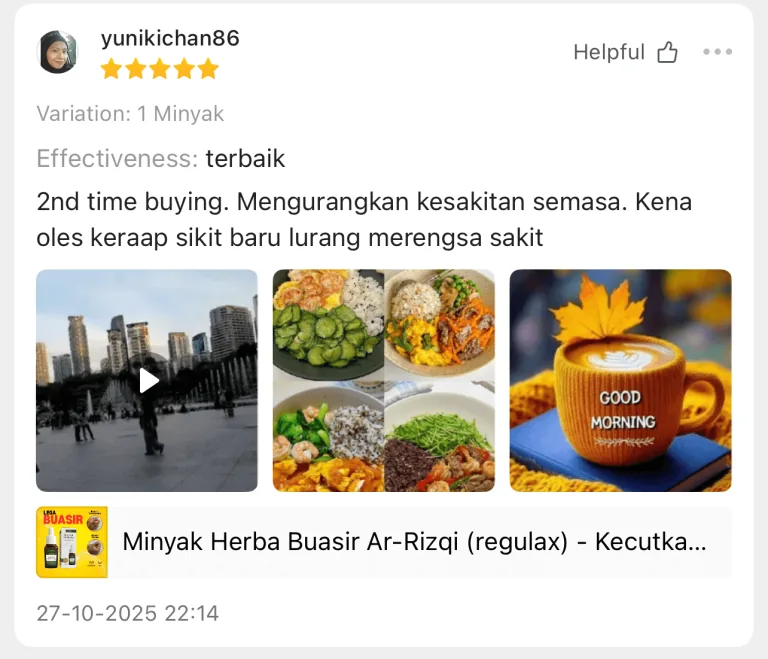 Review sebenar pengguna