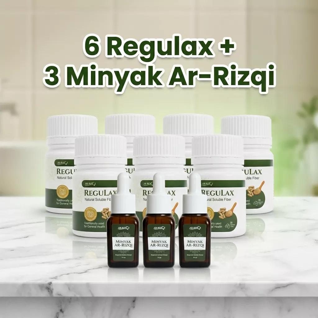 6 Botol Regulax + 3 Botol Minyak Ar-Rizqi